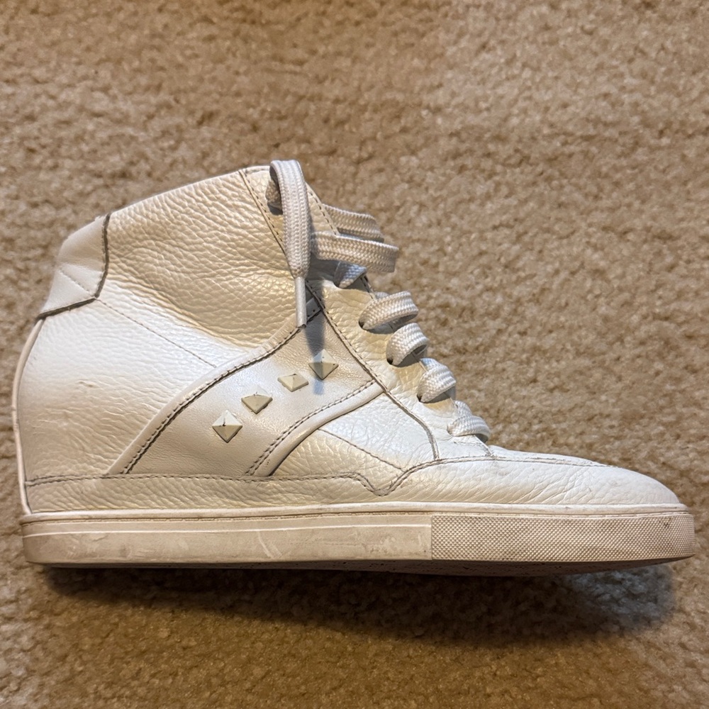 Paolo White High-Top Sneakers with Studs - Picture 5 of 7